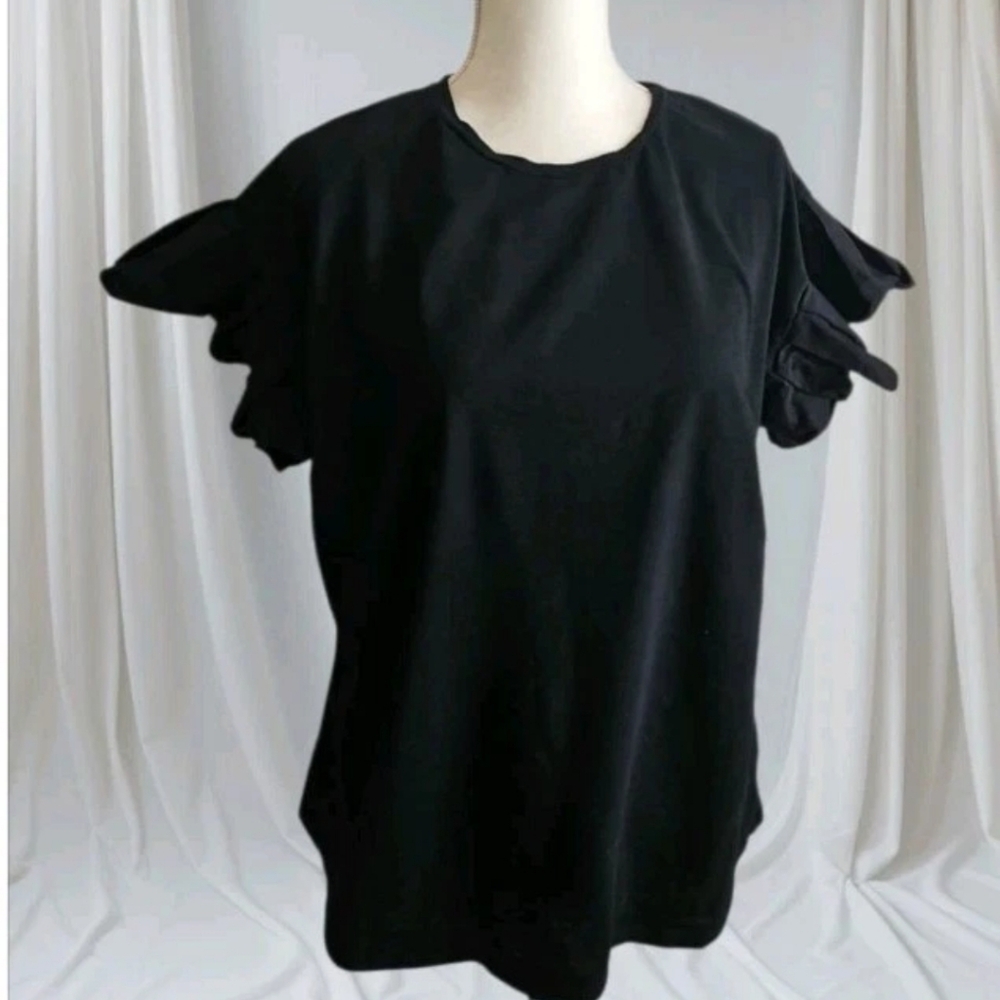 Eloquii Black Top Blouse Size 14